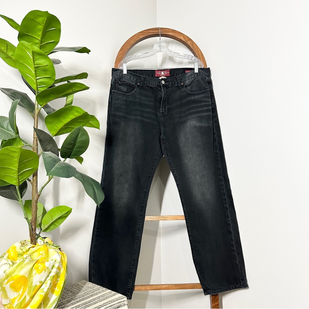Lucky Brand Black 221 Original Straight Leg Jeans Size 38x32